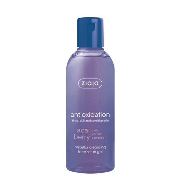 ZIAJA Gel Exfoliante Limpiador Micelar Facial Antioxidante ACAI