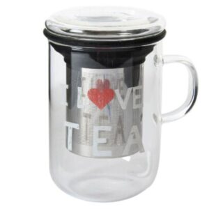 Mug Borosilicato c/filtro I LOVE 1
