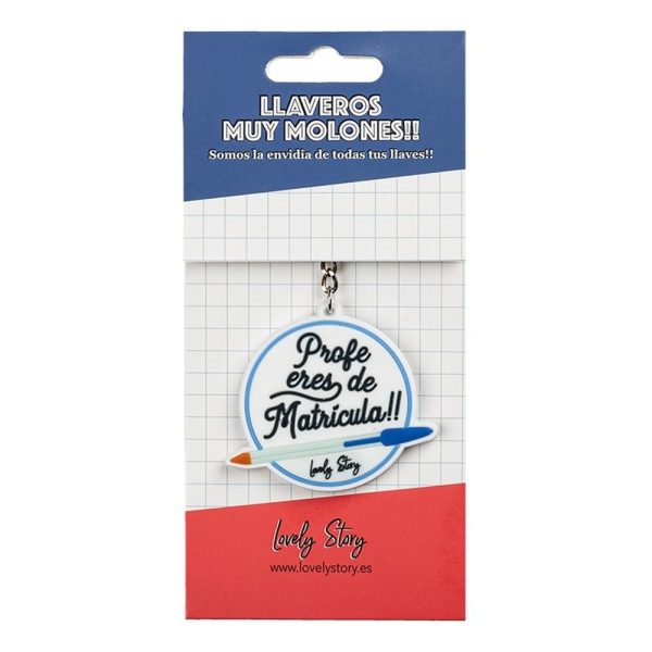 Llavero de Goma Profe eres de matrícula Lovely Story
