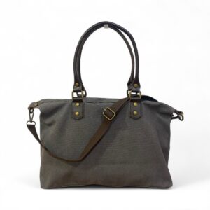 bolso loneta gris oscuro