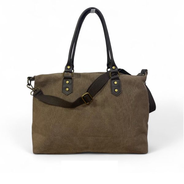 bolso loneta marron