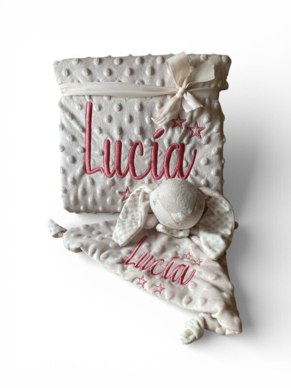 Conjunto Conejo Mantita + Doudou Beige