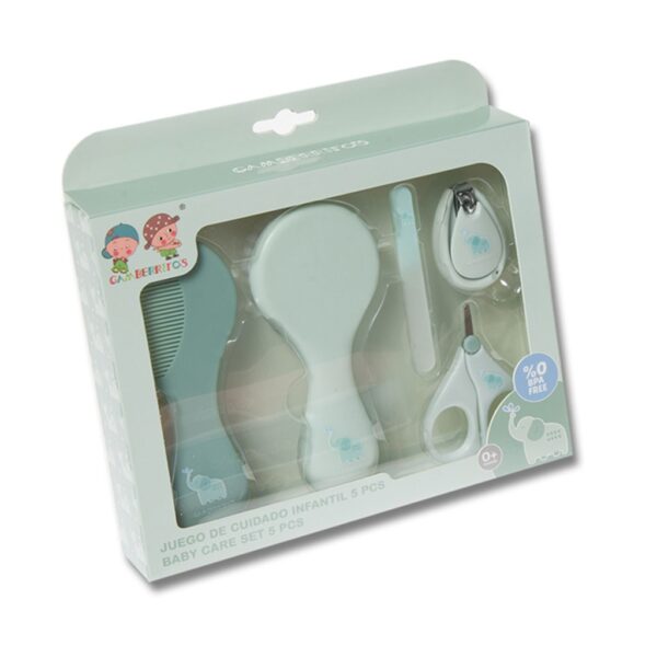 estuche regalo aseo bebe 5 piezas verde