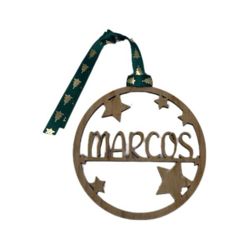 Bola Madera con ESTRELLAS Personalizada