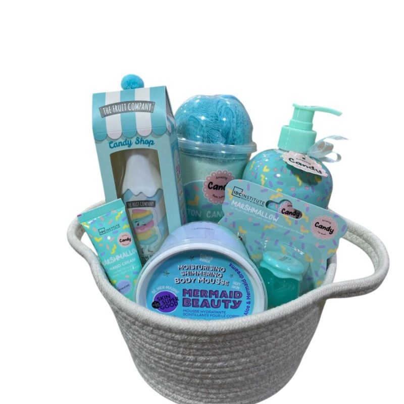 cesta regalo cosmetica malvavisco