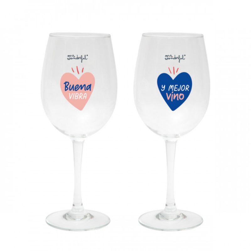 mrw 8445641055217 set de 2 copas de vino buena vibra y mejor vino esp 3